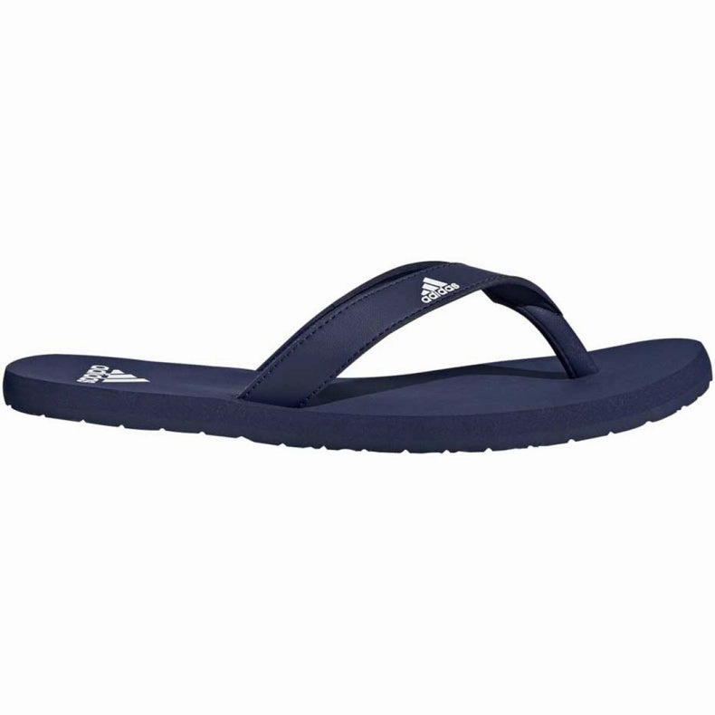 Thick Sole Sandals 3 x Adidas Mens Dark Blue/White Eezay Flip Flop Casual Thongs