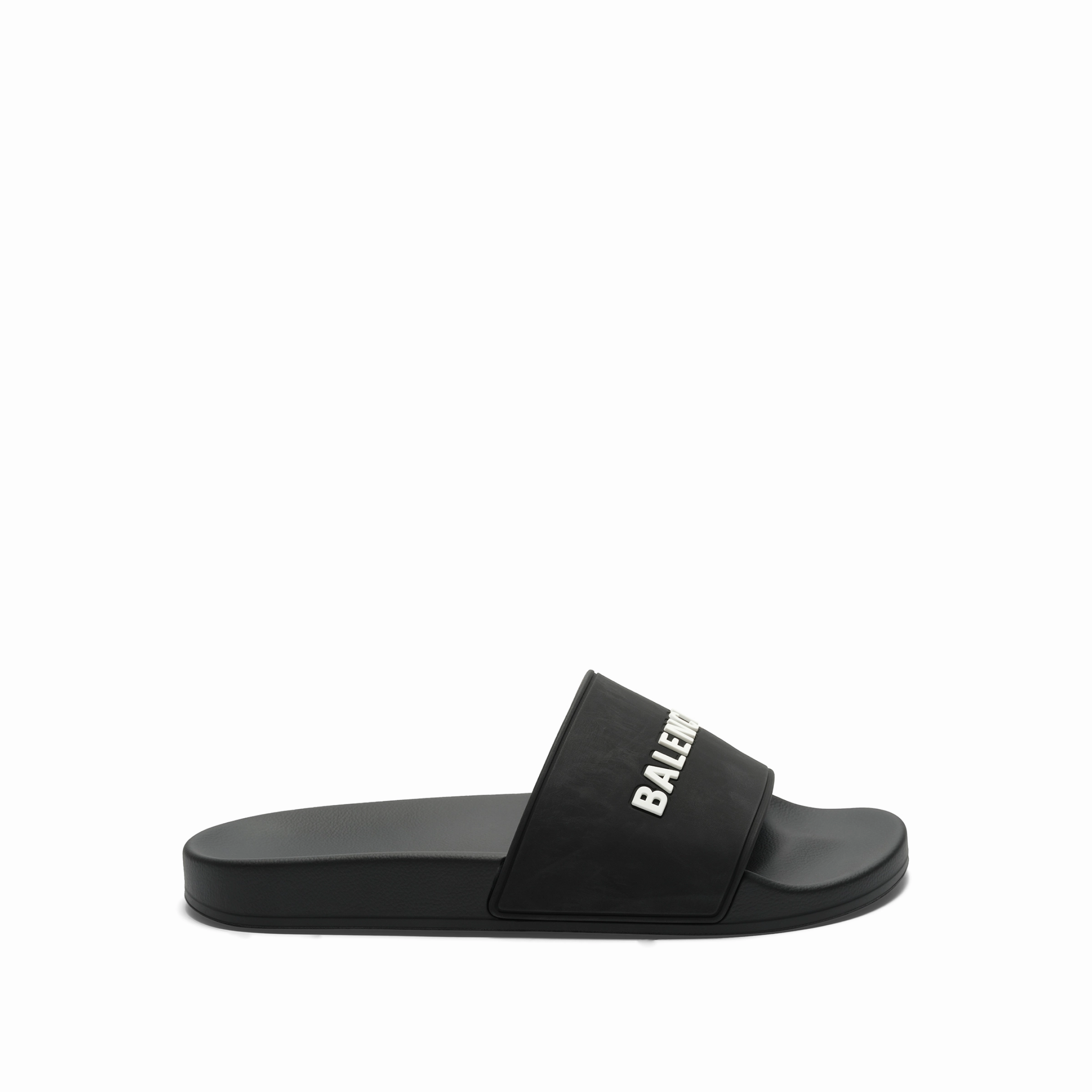 Sandals Montego Bay 3D Logo Rubber Pool Slide Sandal in Black/White