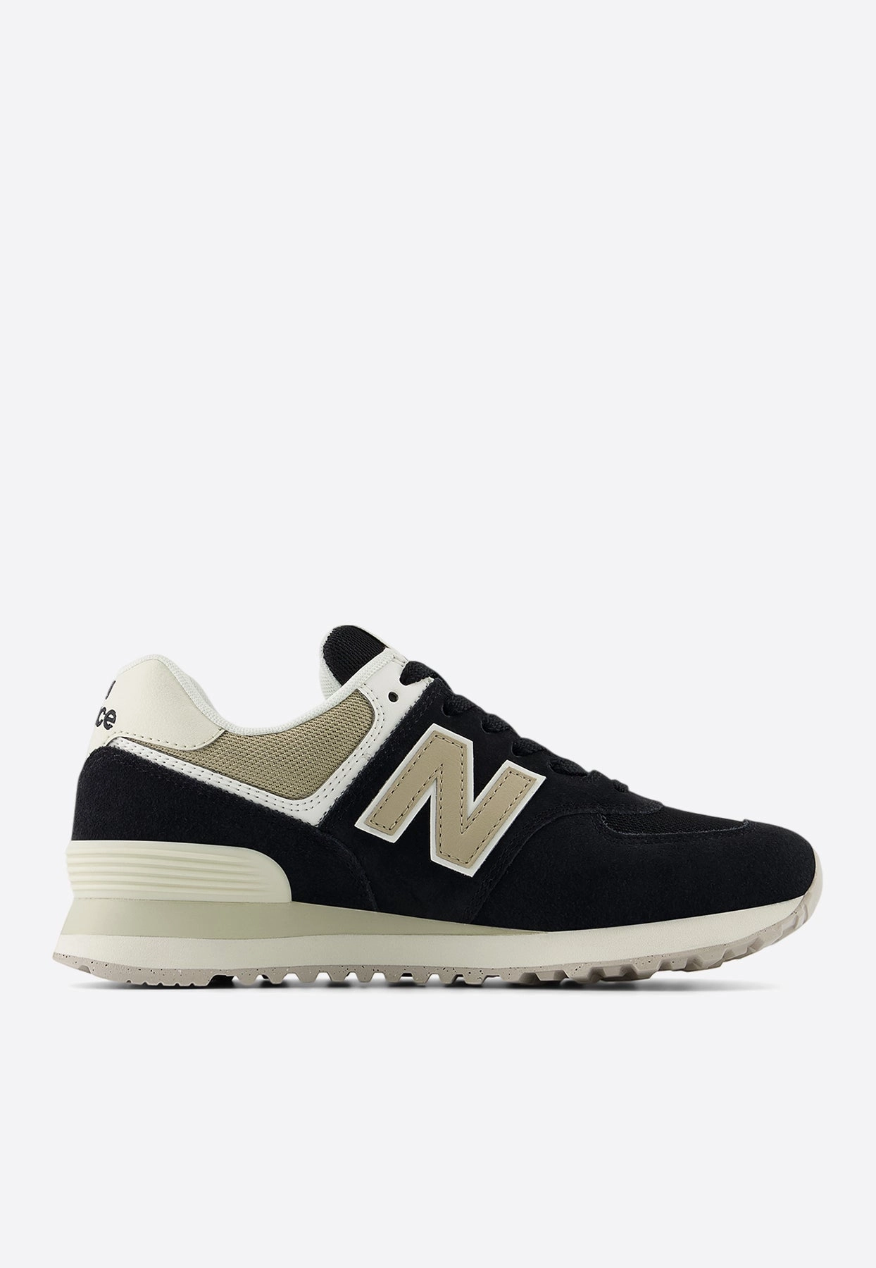 574 Low-Top Sneakers in Black with Stoneware and Turtledove Are New Balance Shoes Made In The Us