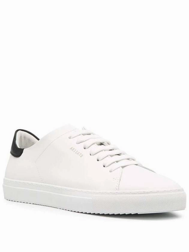 'Clean 90 Contrast' White Low Top Sneakers With Laminated Logo In Leather Man Temu Sneakers