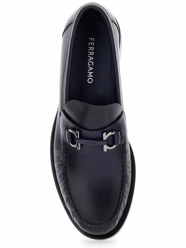 Zodiac Loafers 'Fort' Blue Slip-On Loafers With Gancini Detail In Brushed Leather Man