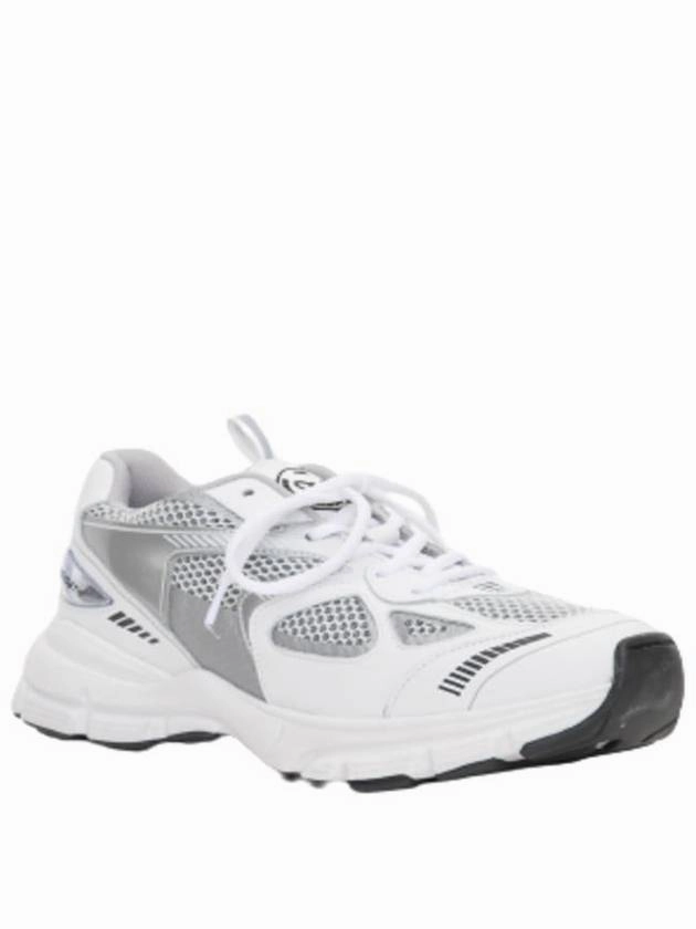 'Marathon Runner' Silver And White Sneakers Wth Logo In Leather Blend Man Axel Arigato Pippen Sneakers