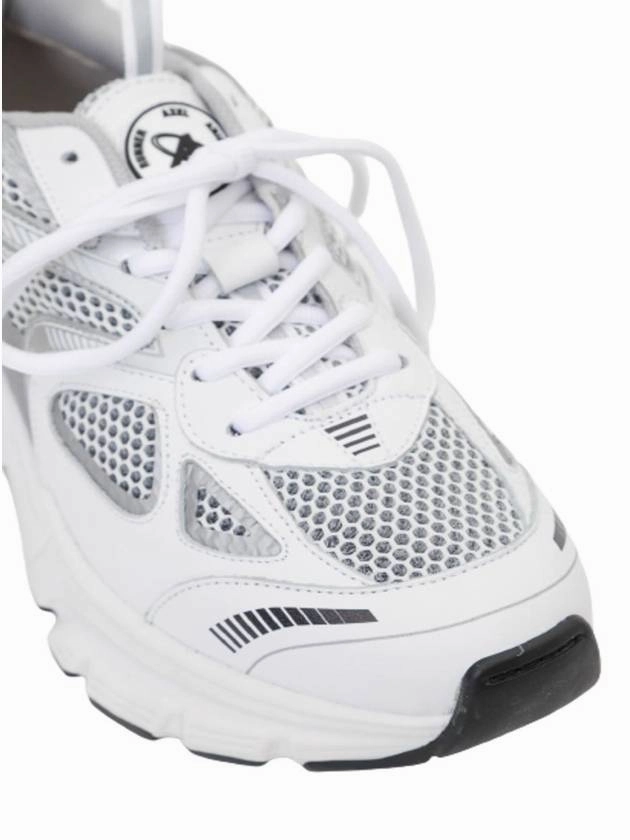 White Leather Sneakers 'Marathon Runner' Silver And White Sneakers Wth Logo In Leather Blend Man Axel Arigato