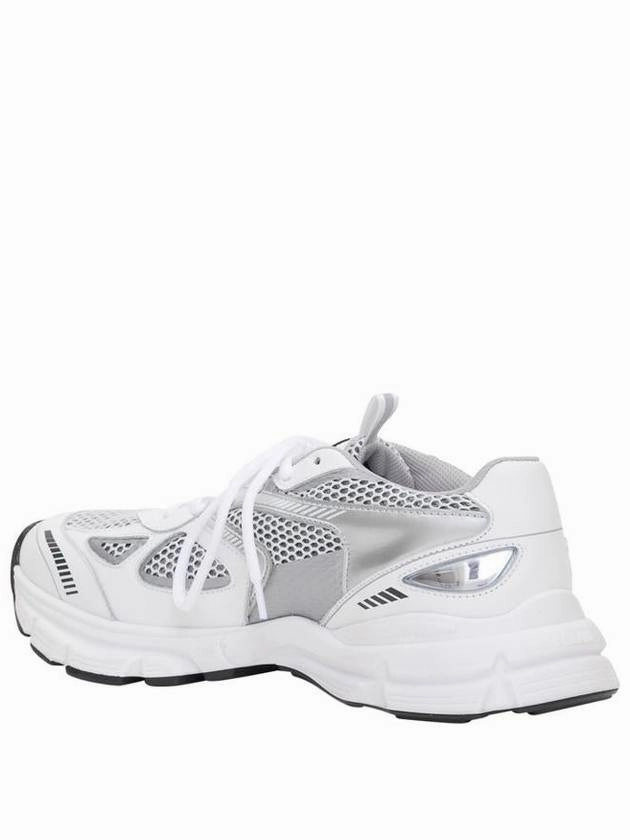 'Marathon Runner' Silver And White Sneakers Wth Logo In Leather Blend Man Axel Arigato 7. NULL