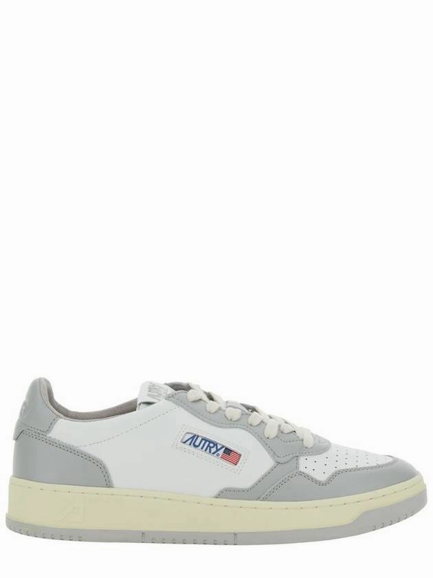 'Medalist Low' Grey Sneakers With Side Logo In Leather Man Dwyane Wade Sneakers