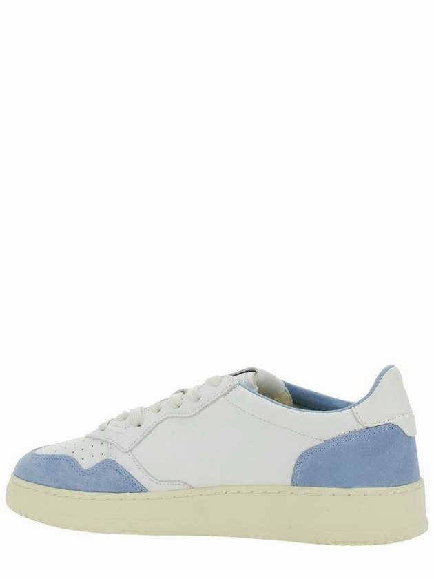 'Medalist Low' White Low Top Sneakers With Side Logo Detail In Leather And Suede Man Slip On Sneakers With Arch Support