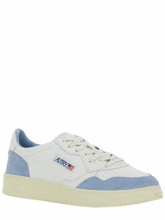 Mcqueen Sneakers 'Medalist Low' White Low Top Sneakers With Side Logo Detail In Leather And Suede Man