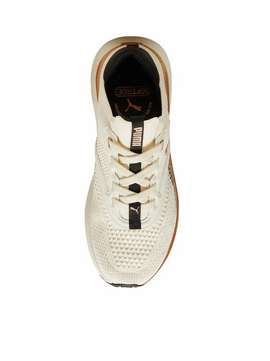 .PUMA SOFTRIDE Mayve Leopard II Women's Running Shoes - WARM WHITE/GOLD/BLACK -(310494 01) - MAV - R1L3 Custom Puma Shoes