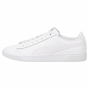 .Puma WOMENS VIKKY V3 Leather Sneakers WHITE/WHITE (38311502) - V3 - R1L5 Puma Tyakasha Shoes