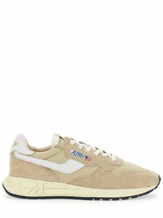 'Reel Wind' Beige Low Top Sneakers With Logo Detail In Suede Man Antoine Sneakers