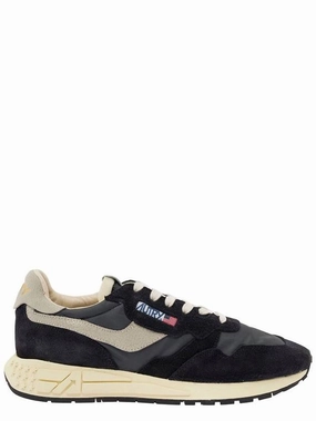 Drop Sneakers 'Reel Wind' Black Low Top Sneakers With Logo Detail In Suede Man
