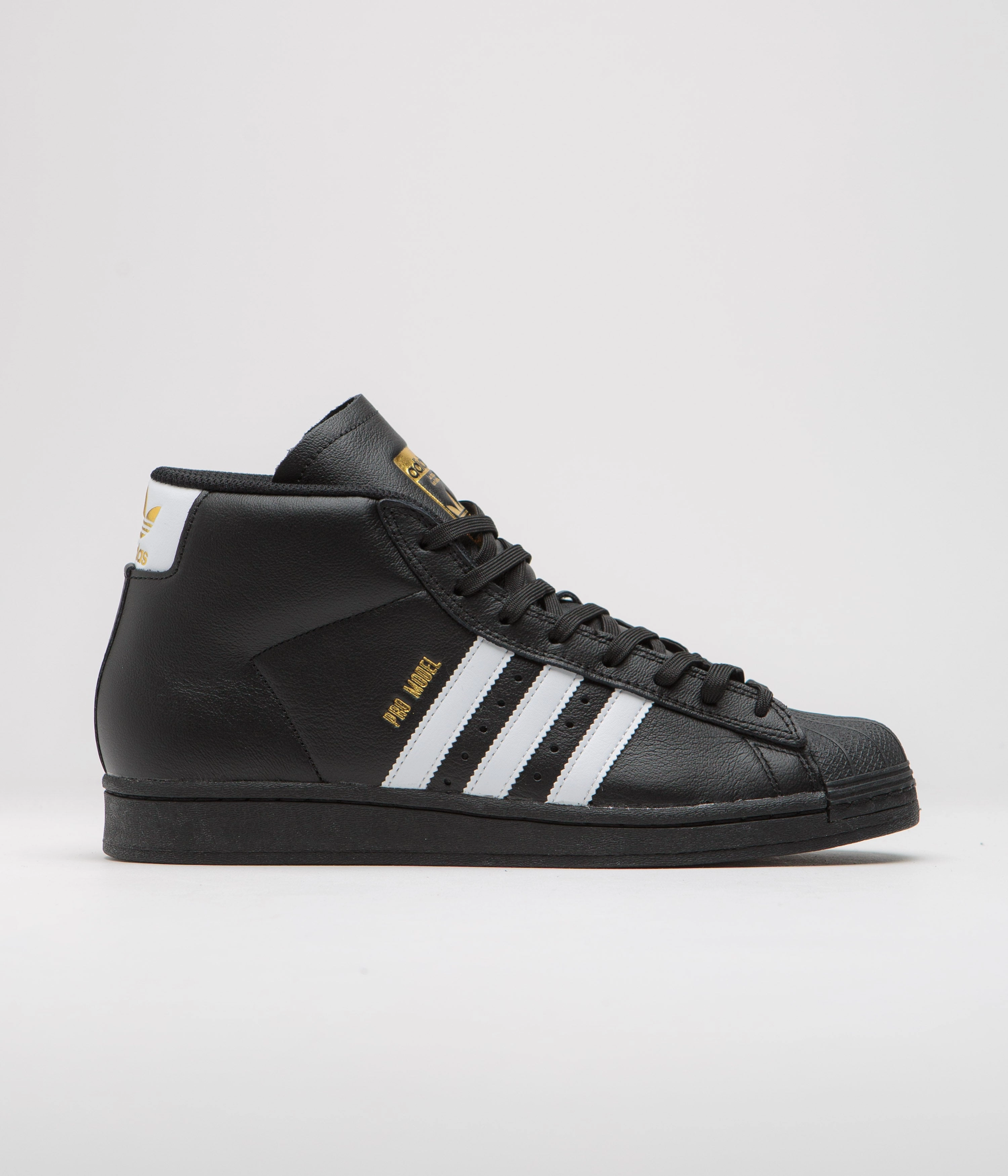 Adidas Pro Model ADV Shoes - Core Black / FTWR White / Gold Metallic Adidas Running Shoes Clearance