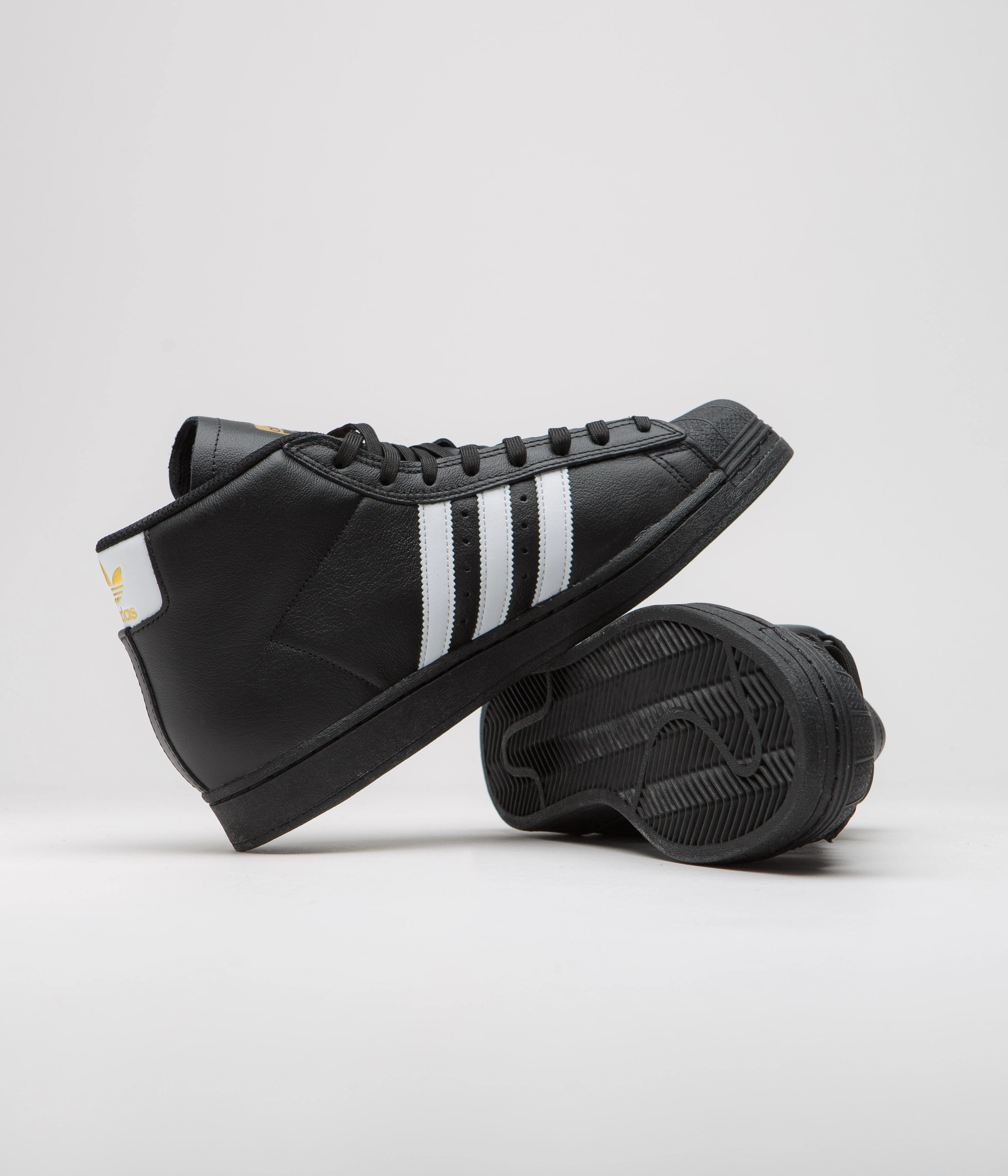 Adidas Pro Model ADV Shoes - Core Black / FTWR White / Gold Metallic Adidas Crazyfast Indoor Soccer Shoes