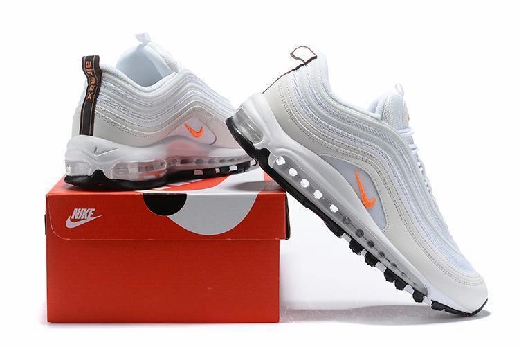 Asics Marathon Training Shoes Nike Air Max 97 White Orange Shoes Sale Men Size US 7, 8, 8.5, 9, 10, 11