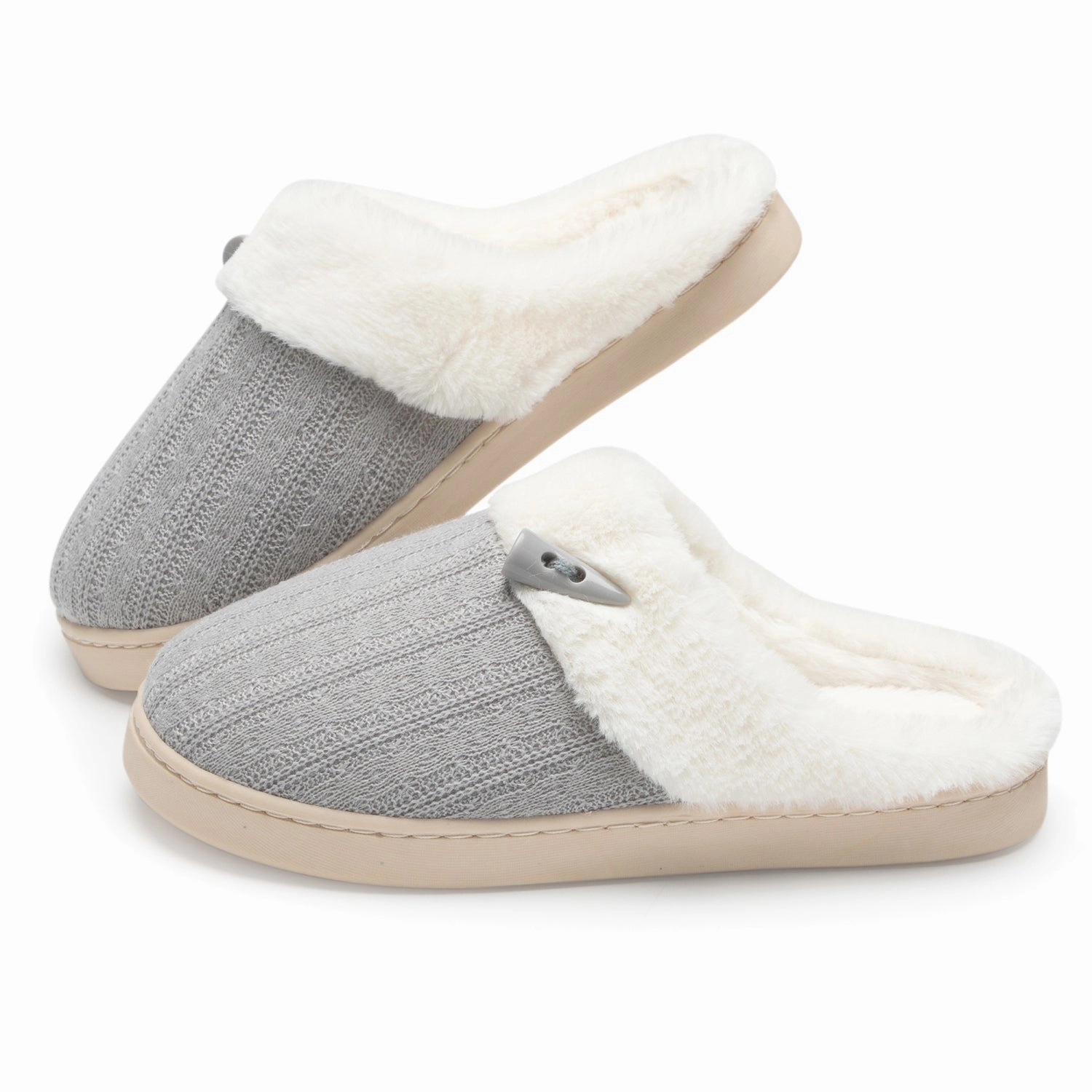 Slippers Marvel NineCiFun Women's Slip on Fuzzy Slippers Outdoor House Slippers Cotton Knit
