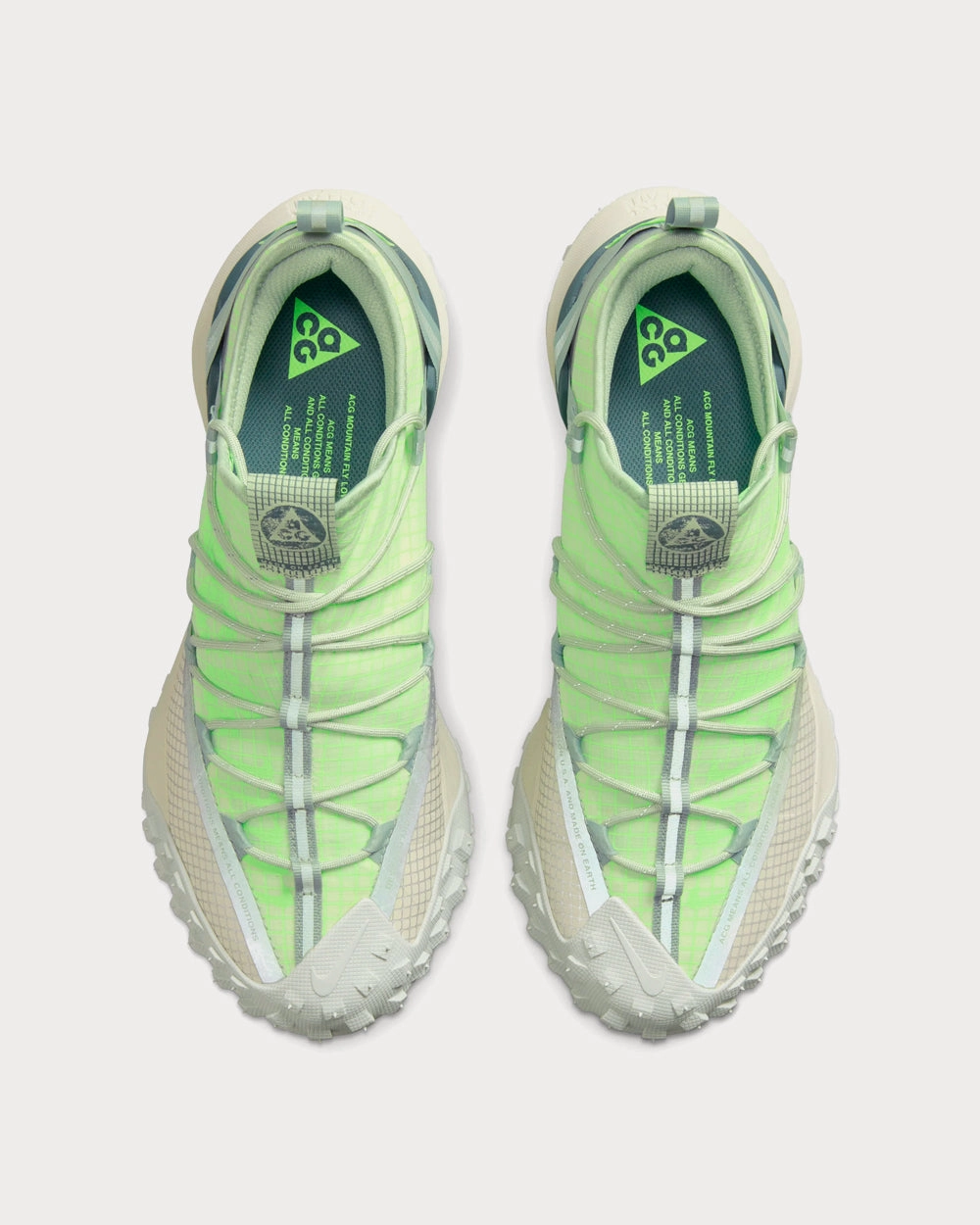 ACG Mountain Fly Green / Beige Low Top Sneakers Best Asics Shoe For Standing All Day