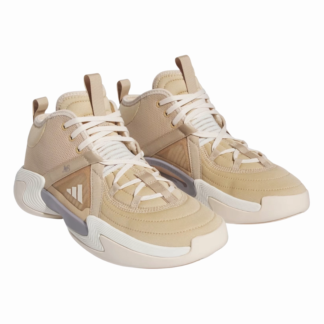 Adidas - Women's Candace Parker x Exhibit Select Mid 'Champagne' - Halo Ivory / Magic Beige / Off White Cloth Adidas Shoes