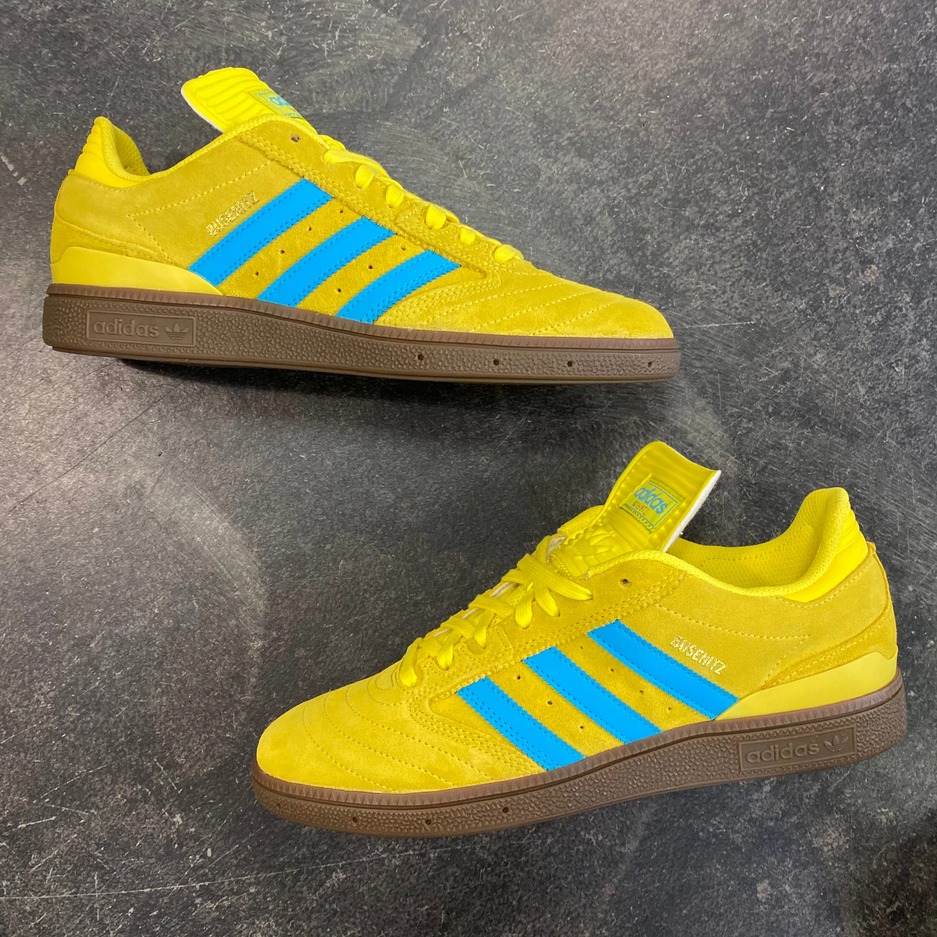 Adidas Busenitz Bright Yellow/Sky Rush Adidas Shoes No Tie