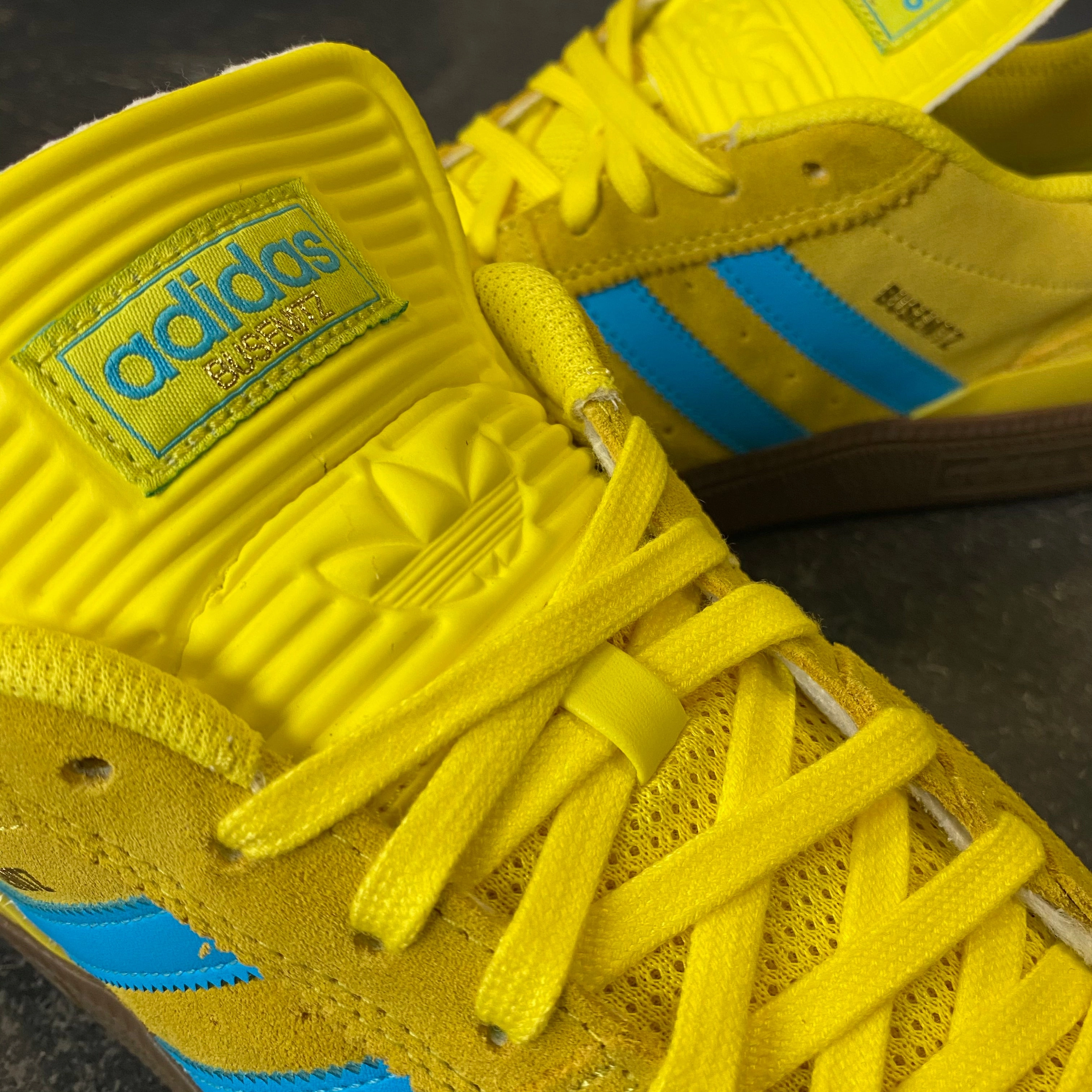 Ohio State Adidas Shoes Adidas Busenitz Bright Yellow/Sky Rush