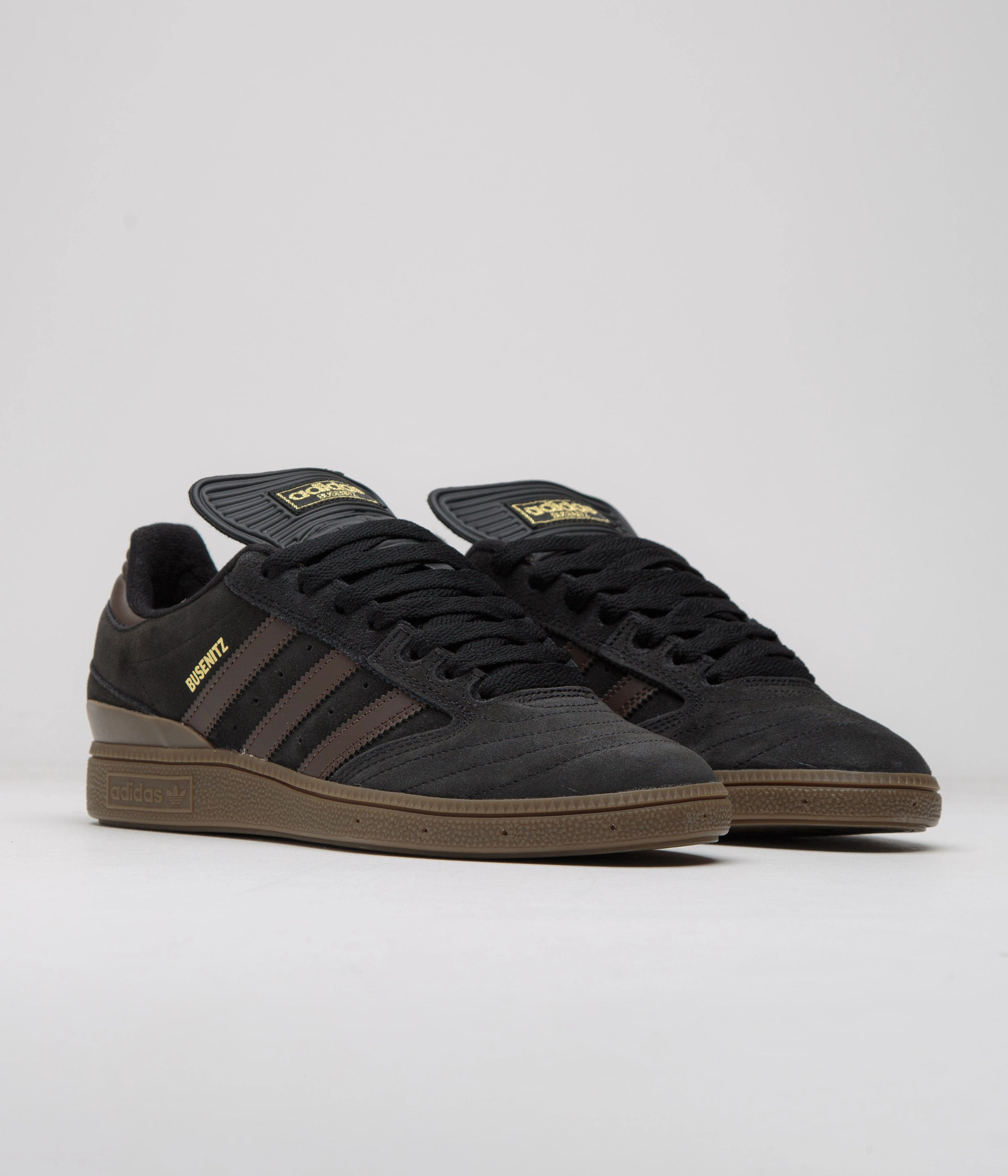 Adidas Busenitz Shoes - Core Black / Brown / Gold Metallic Custom Shoes Adidas