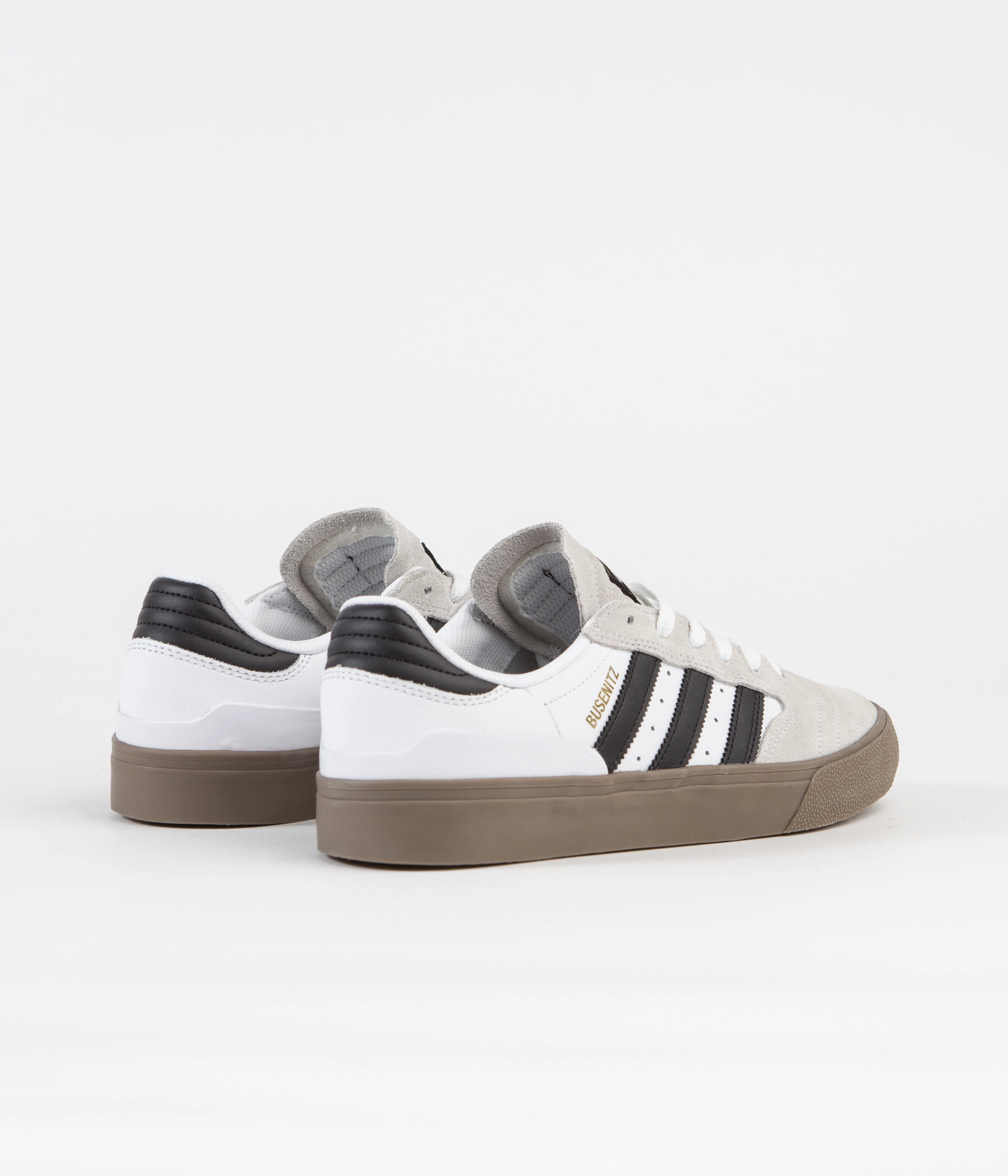 Adidas Busenitz Vulc II Shoes - FTWR White / Core Black / Gold Metallic Adidas Codechaos Spikeless Golf Shoes