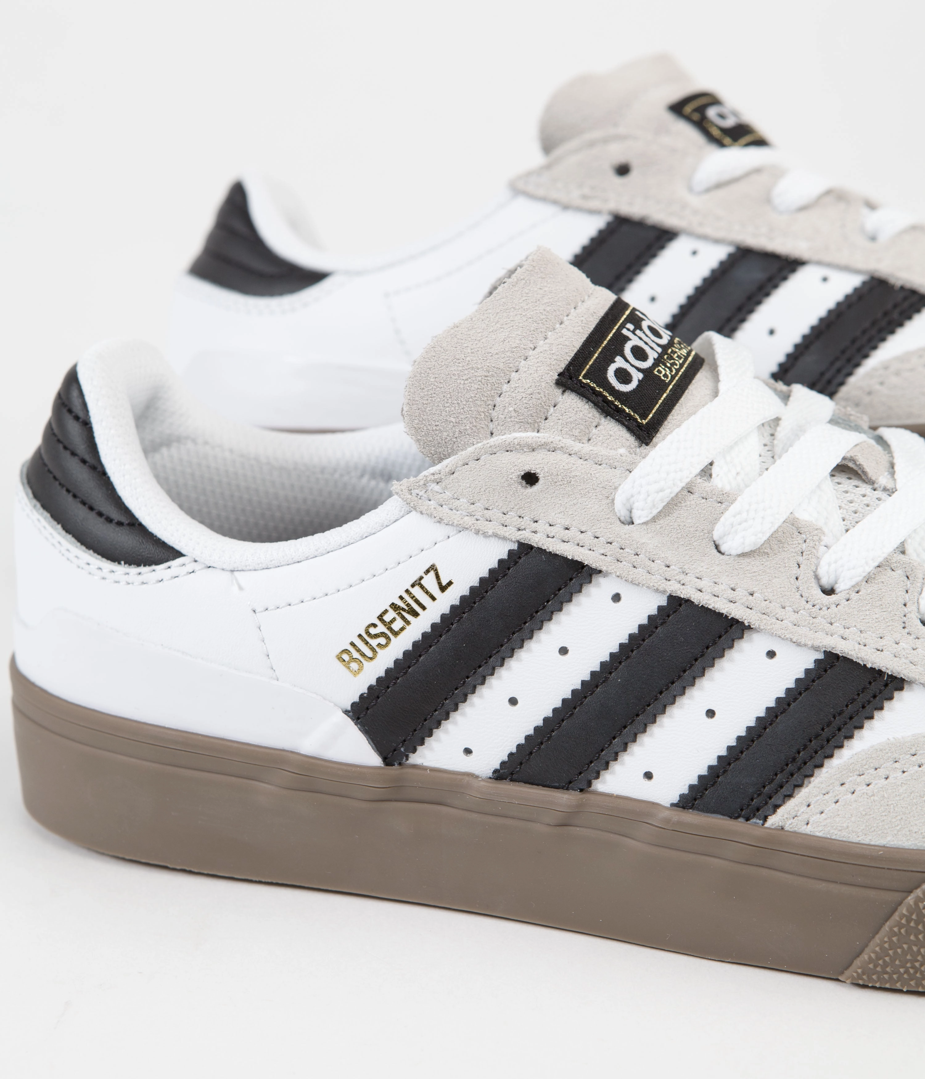 Adidas Court Shoe Adidas Busenitz Vulc II Shoes - FTWR White / Core Black / Gold Metallic