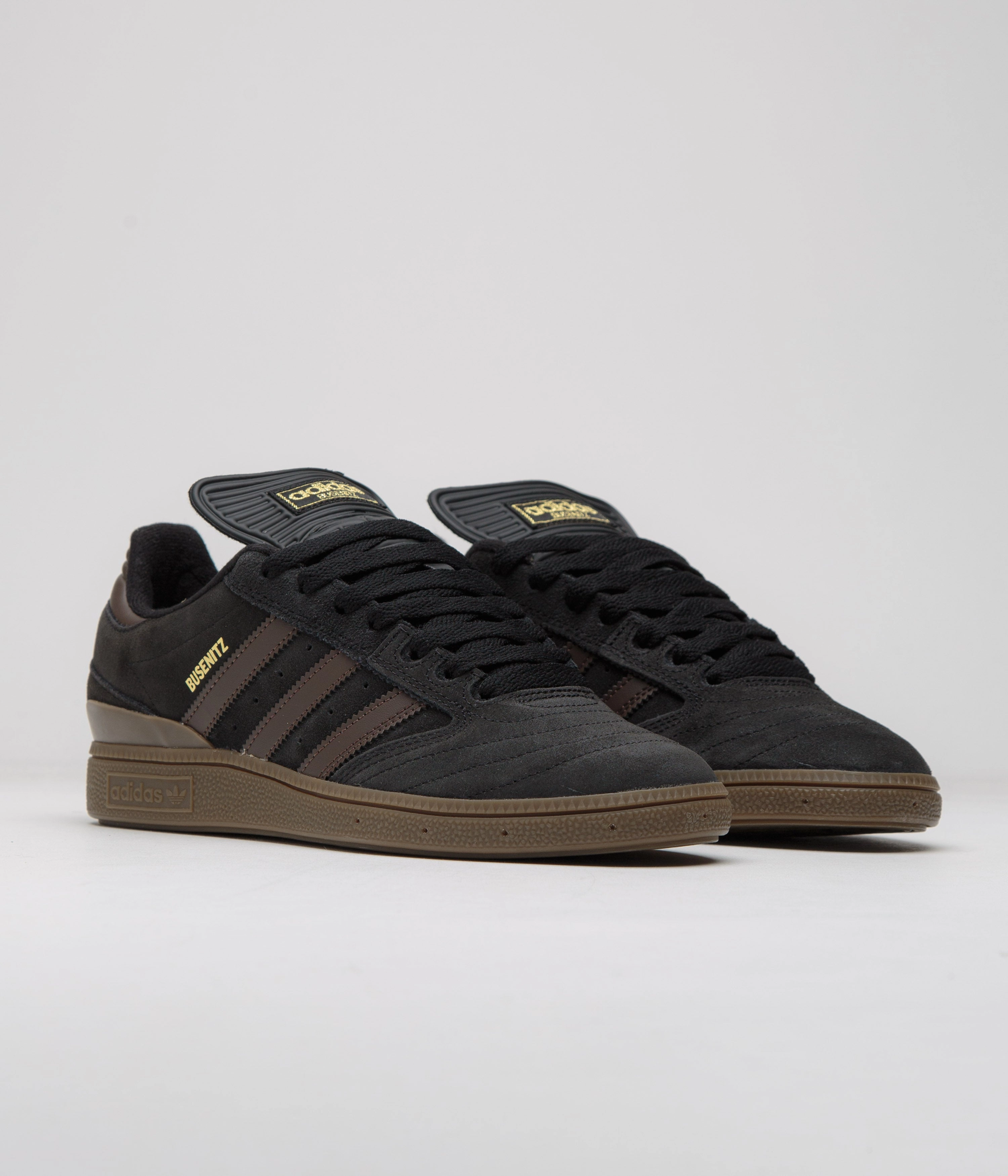 World Cup Adidas Shoes Adidas Busenitz Shoes - Core Black / Brown / Gold Metallic