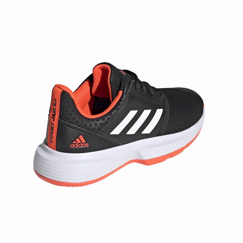 Adidas Lightweight Padel Shoes Adidas CourtJam Junior Tennis Shoe Black Solar Red
