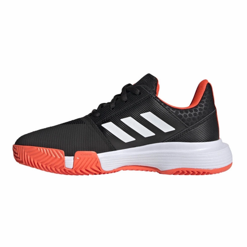 Adidas CourtJam Junior Tennis Shoe Black Solar Red Adidas Neo Shoes Cloudfoam