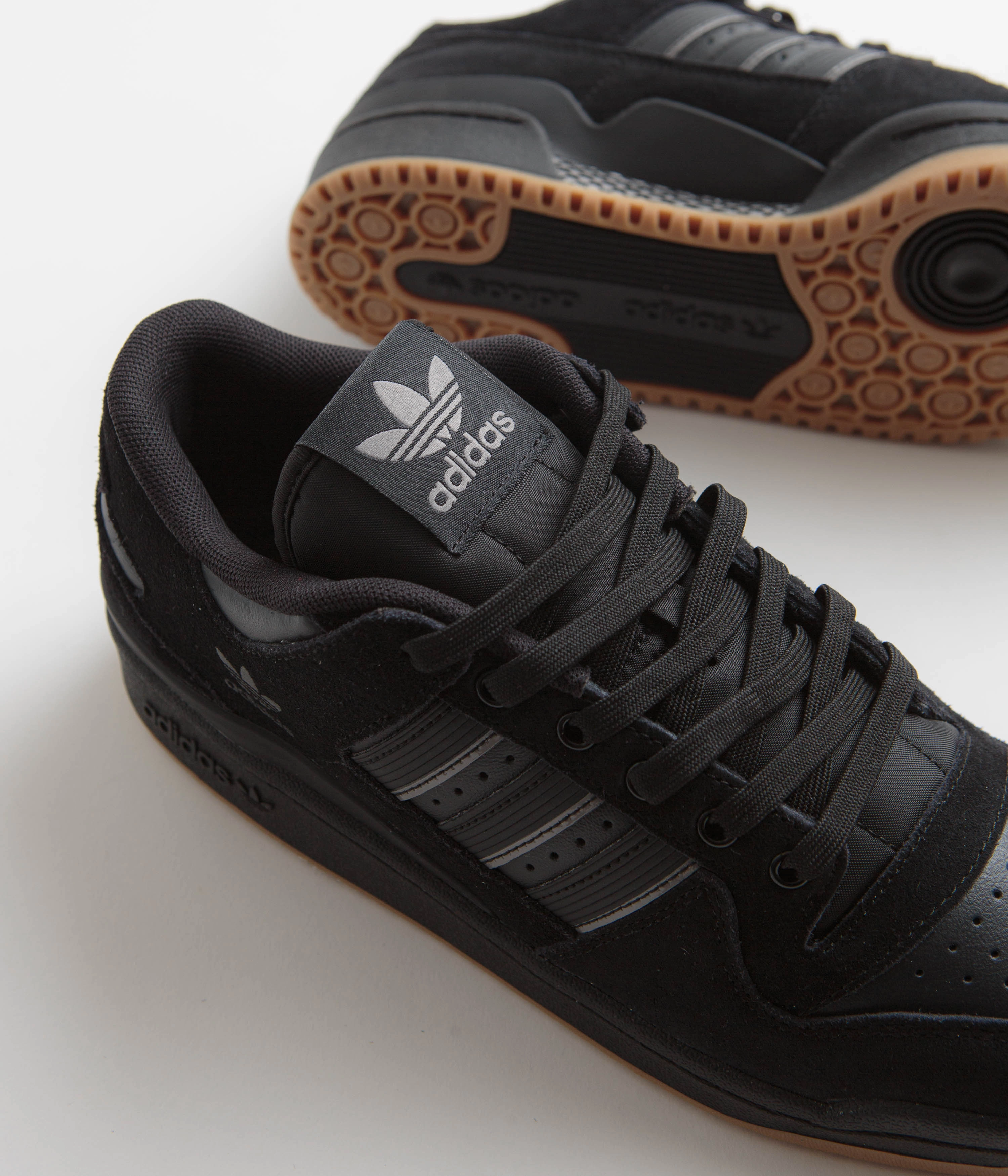 Adidas Ladies Gym Shoes Adidas Forum 84 Low ADV Shoes - Core Black / Carbon / Grey Three