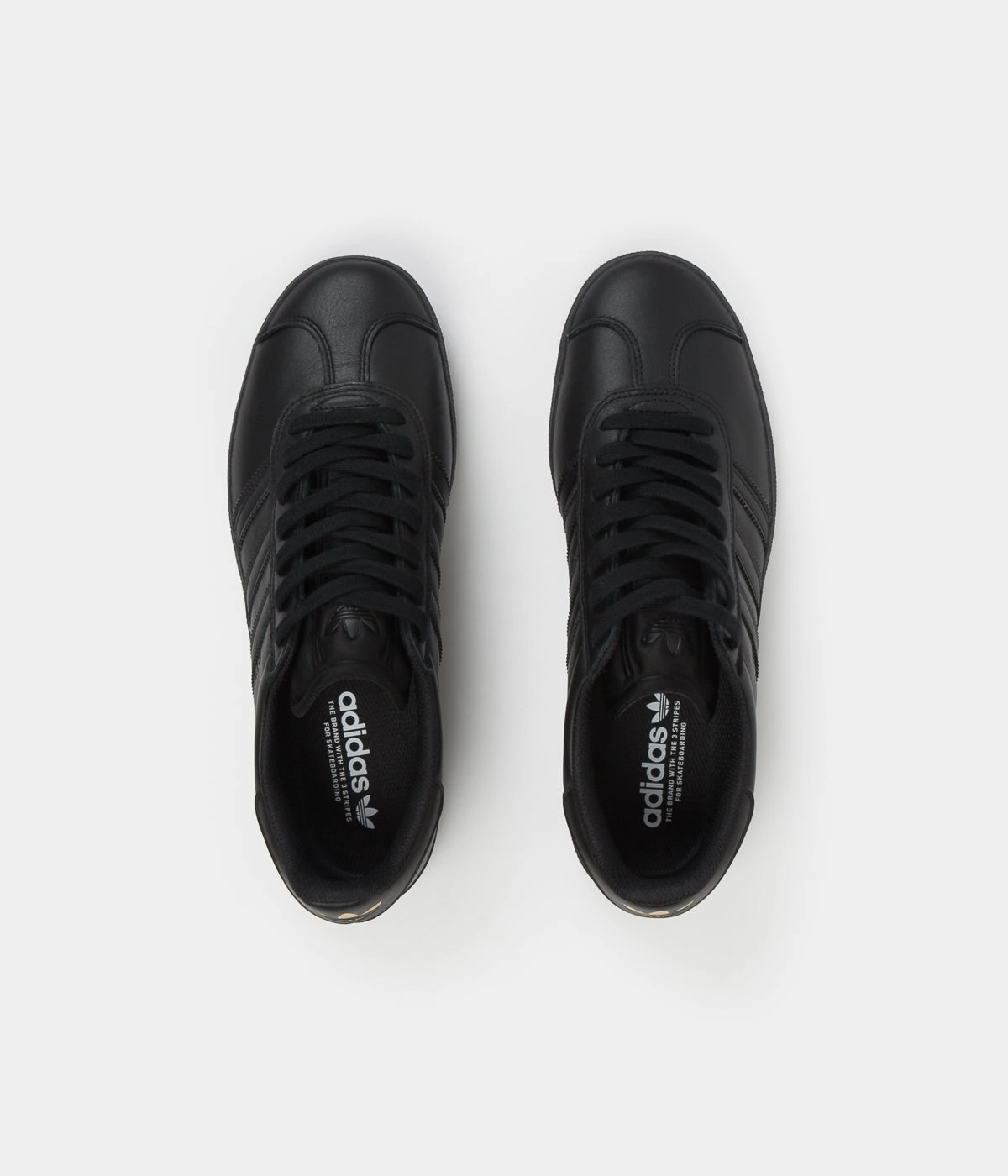 Adidas Shoes For Lifting Adidas Gazelle ADV Shoes - Core Black / Core Black / Gold Metallic