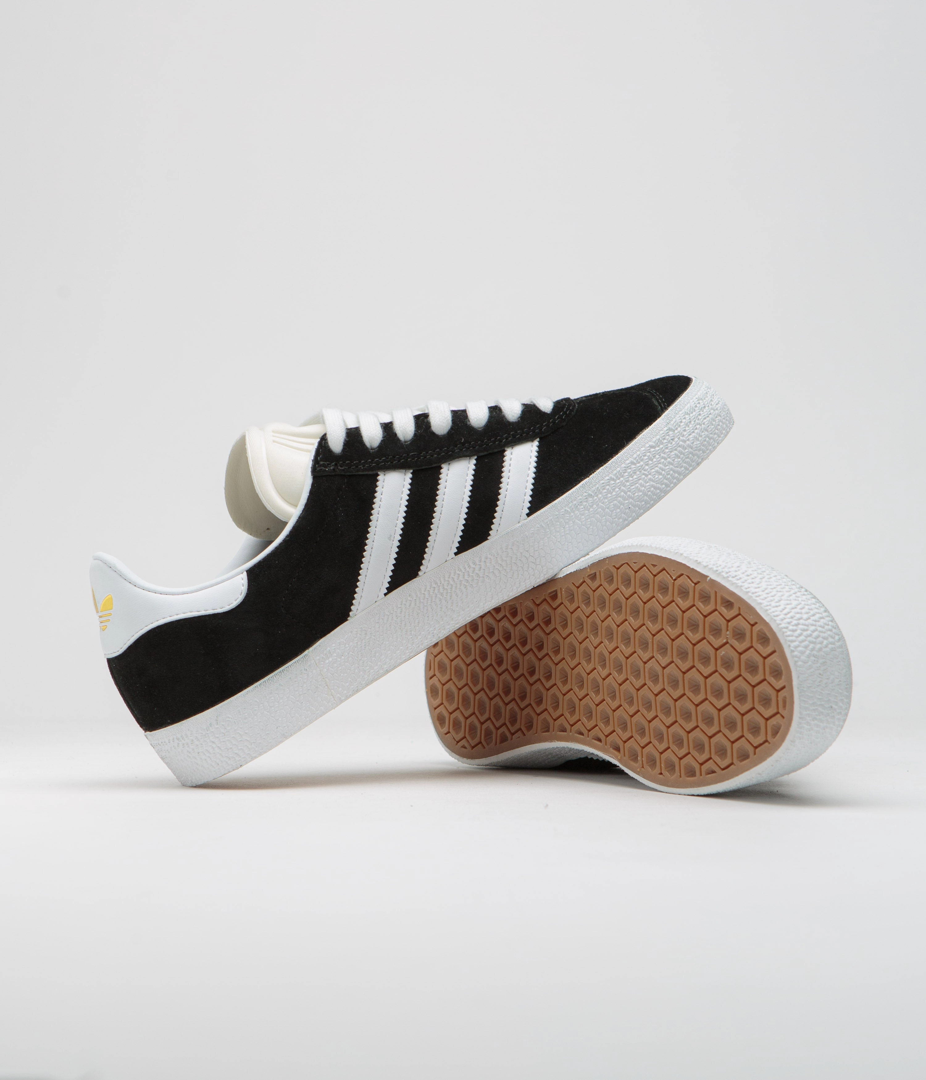 Adidas Gazelle Adv Shoes - Core Black / White / Gold Metallic Jalen Adidas Shoes