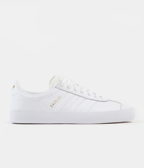 Adidas Shoes Russia Adidas Gazelle ADV Shoes - White / White / Gold Metallic