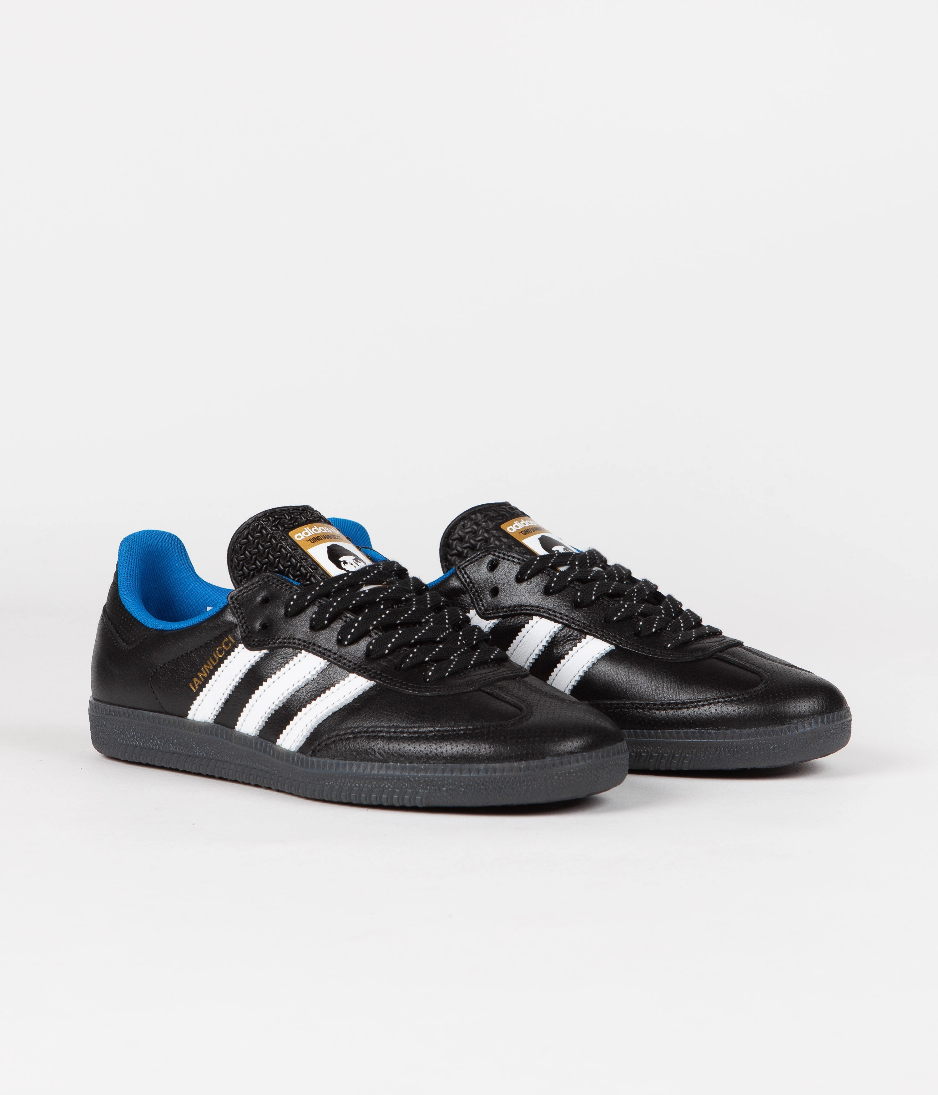 Adidas Gino Iannucci Samba ADV Shoes - Core Black / FTWR White / Bluebird Adidas Powerlift 5 Weightlifting Shoes