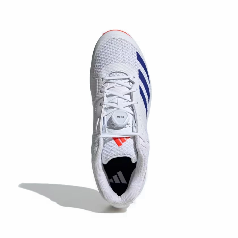 Adidas Triple Cheer Shoes Adidas Men's Adipower Vectorid 20 Cricket Shoe (White/Blue/Red)