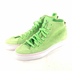 Adidas Nizza Hi RF  Spring Green Cloud White Light Pink U.S. Mens Size 11 Shoes Old Shoes Adidas