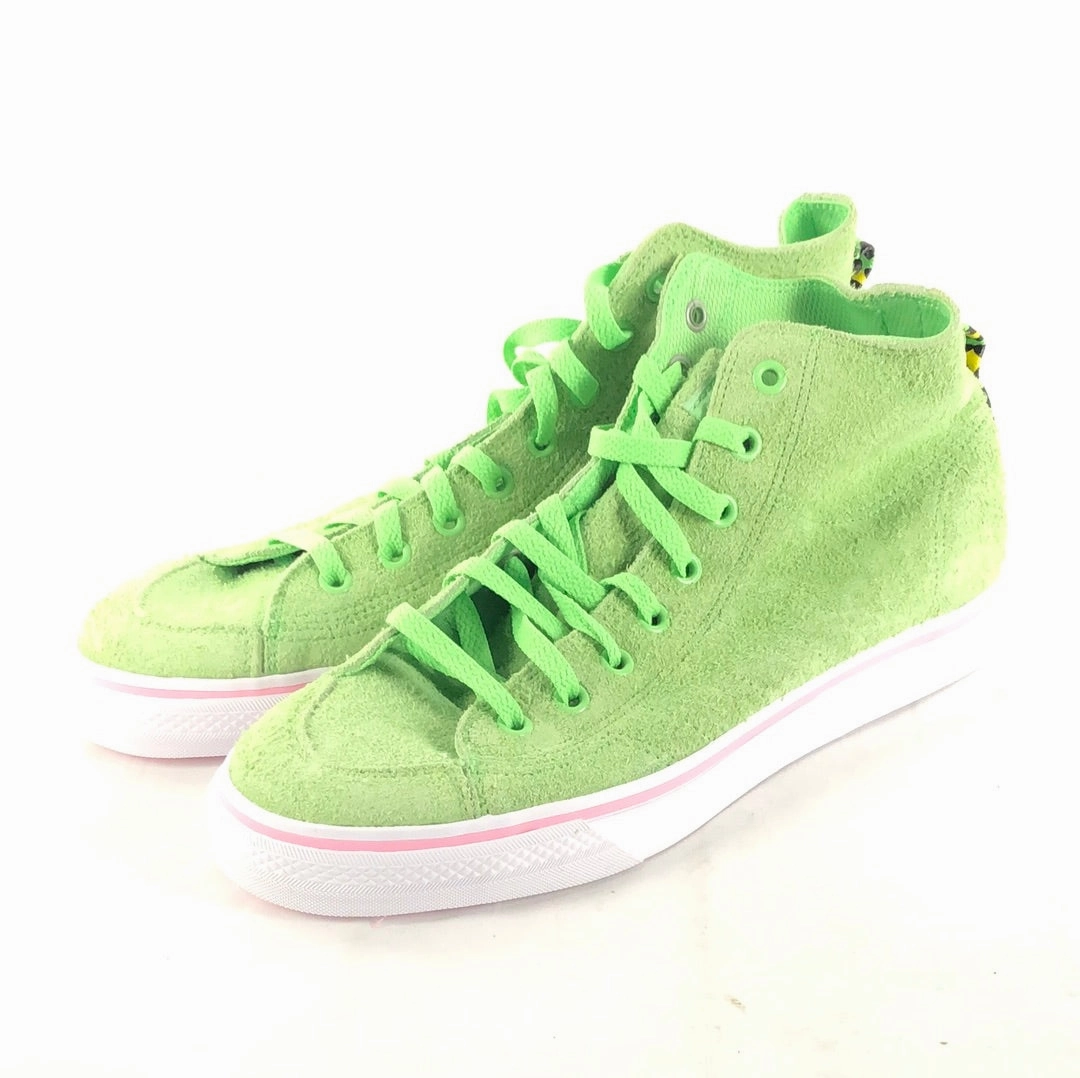 Adidas Nizza Hi RF  Spring Green Cloud White Light Pink U.S. Mens Size 11 Shoes Adidas Sleek Super Shoes