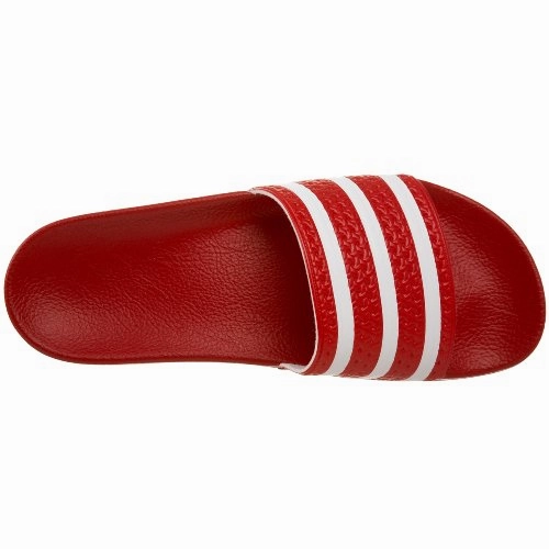 adidas Originals Men's Adilette Slide Sandal,Scarlet/White/Scarlet,11 M US Adidas Shoes Aesthetic