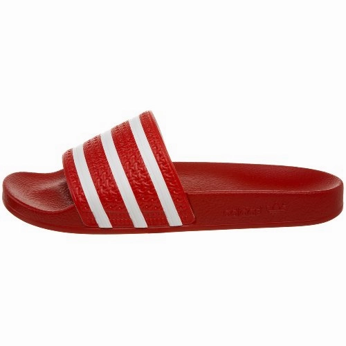 adidas Originals Men's Adilette Slide Sandal,Scarlet/White/Scarlet,11 M US Adidas Duramo Sl 2.0 Running Shoes
