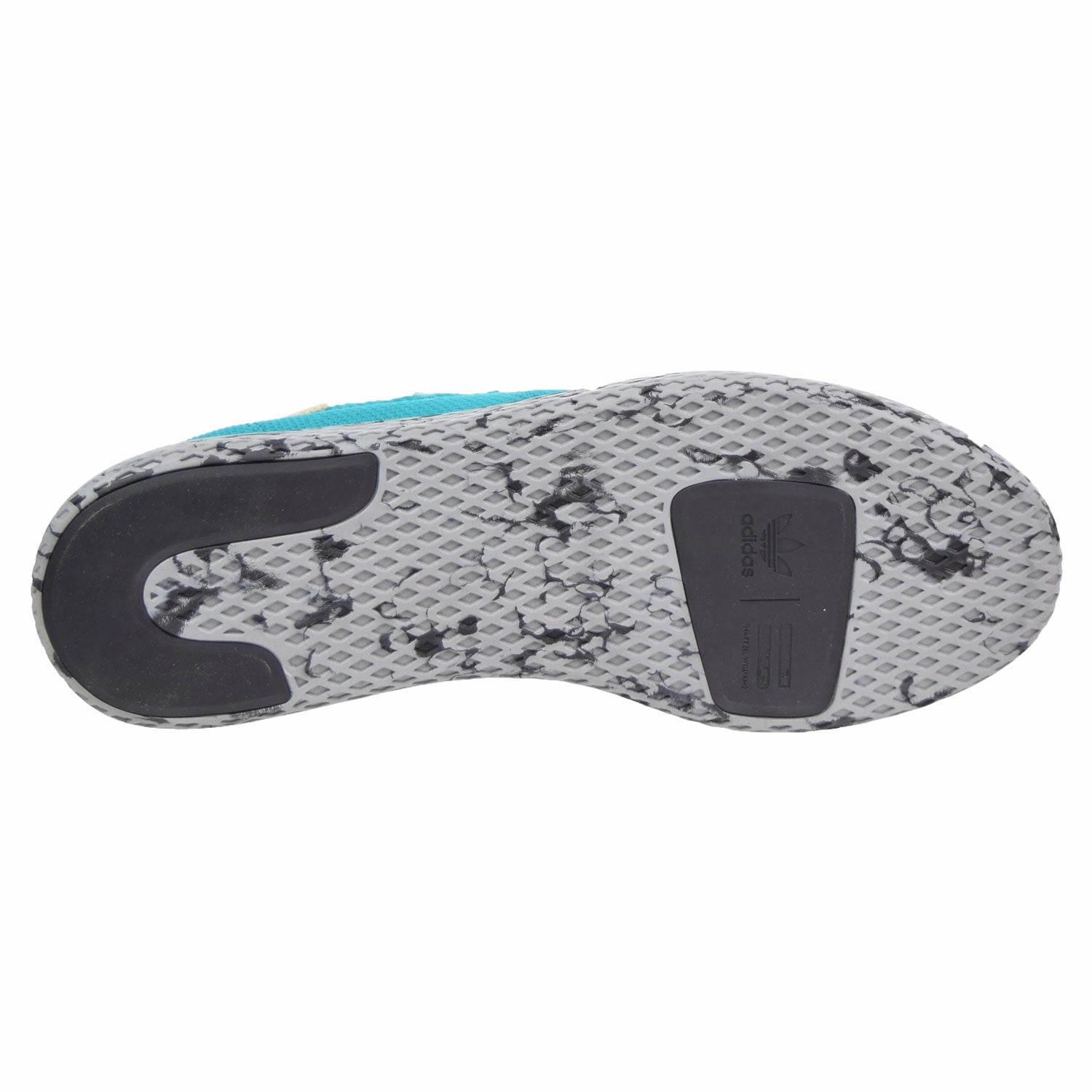 Adidas Volleyball.shoes Adidas Pharrell Williams Tennis HU Men's Shoes Teal/Frozen Yellow/Grey Marble