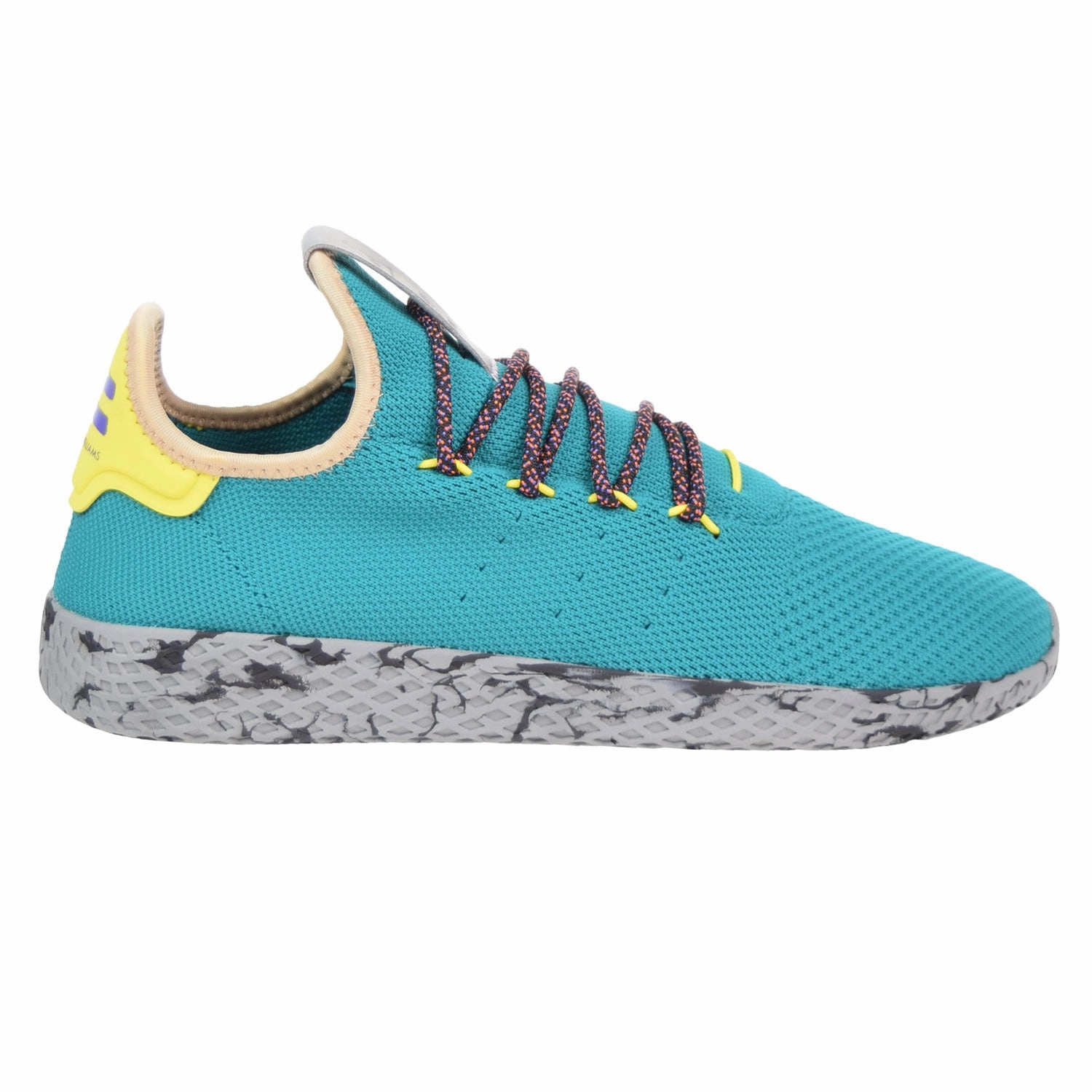 Adidas Lightweight Running Shoe Tempo Adidas Pharrell Williams Tennis HU Men's Shoes Teal/Frozen Yellow/Grey Marble