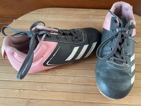 Adidas pink & gray softball cleats size 12K - size Shoes:      12 & 12.5 (Little Kid) Skull Adidas Shoes