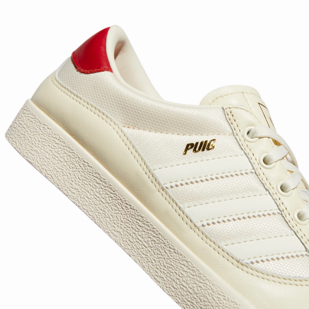 ADIDAS PUIG INDOOR WHITE / CREAM WHITE / SCARLET Adidas Gazelle Boost Shoes