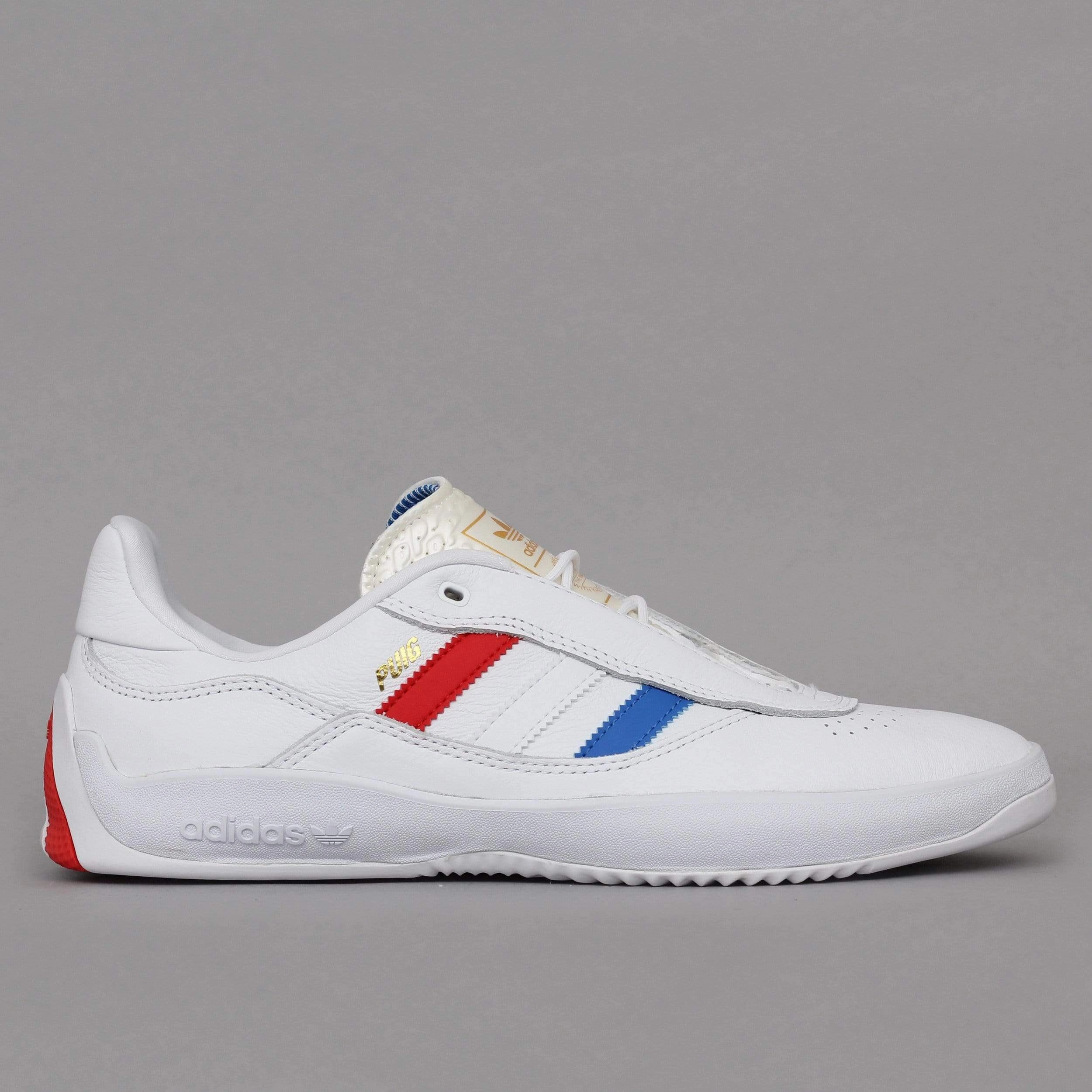 adidas Puig Shoes Footwear White / Blue Bird / Vivid Red Adidas Forum Basketball Shoes