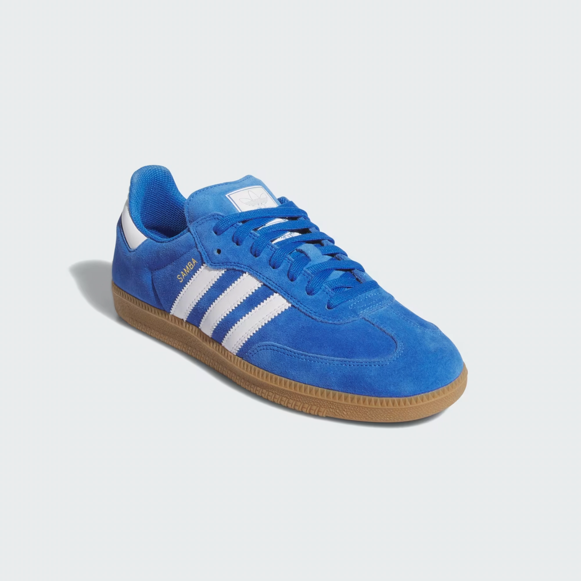 ADIDAS SAMBA ADV BLUE BIRD / CLOUD WHITE / GOLD METALLIC Adidas Shoes Sizing