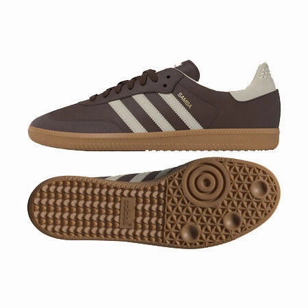 Adidas Original Shoes adidas SAMBA OG   OG - Brown/Putty Grey/Gold Metallic //ID1481