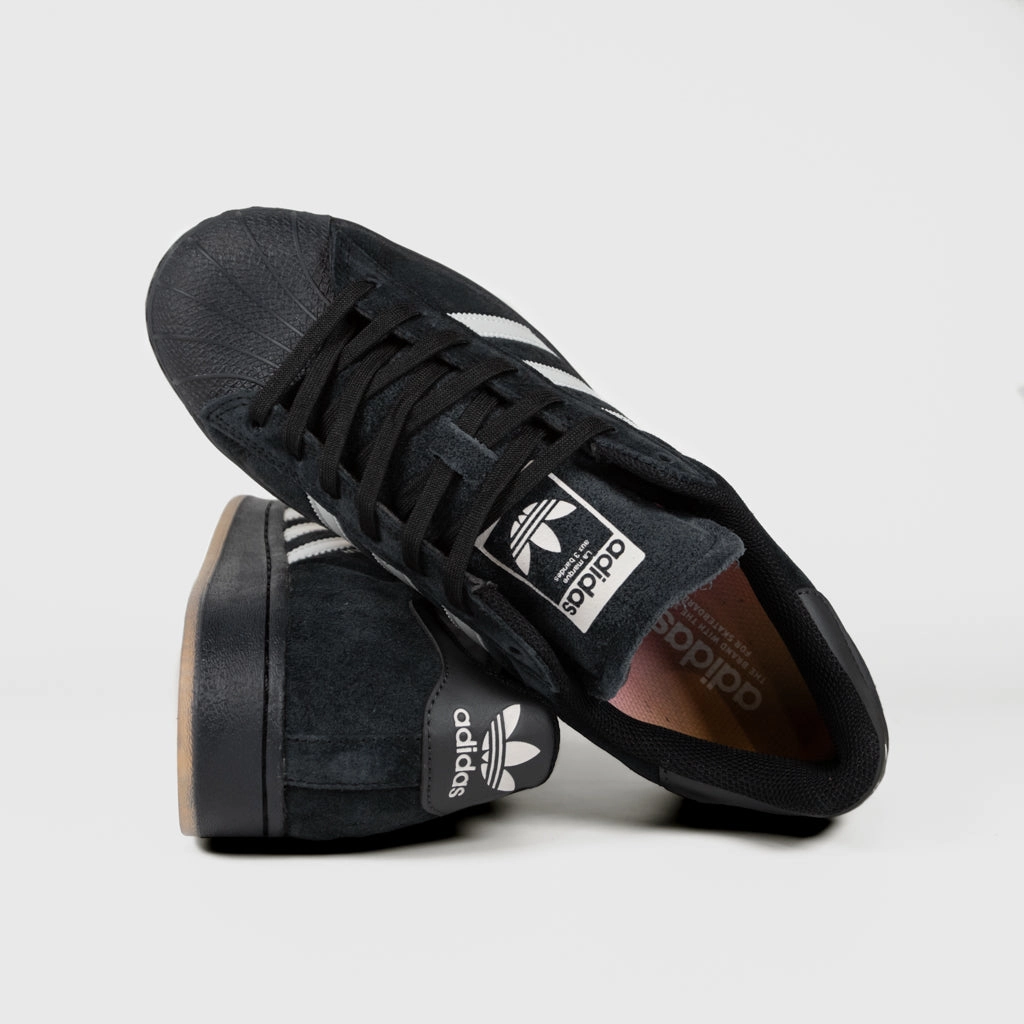Adidas Skateboarding - Superstar ADV Shoes - Core Black / Zero / Spark Adidas X Fear Of God Shoes