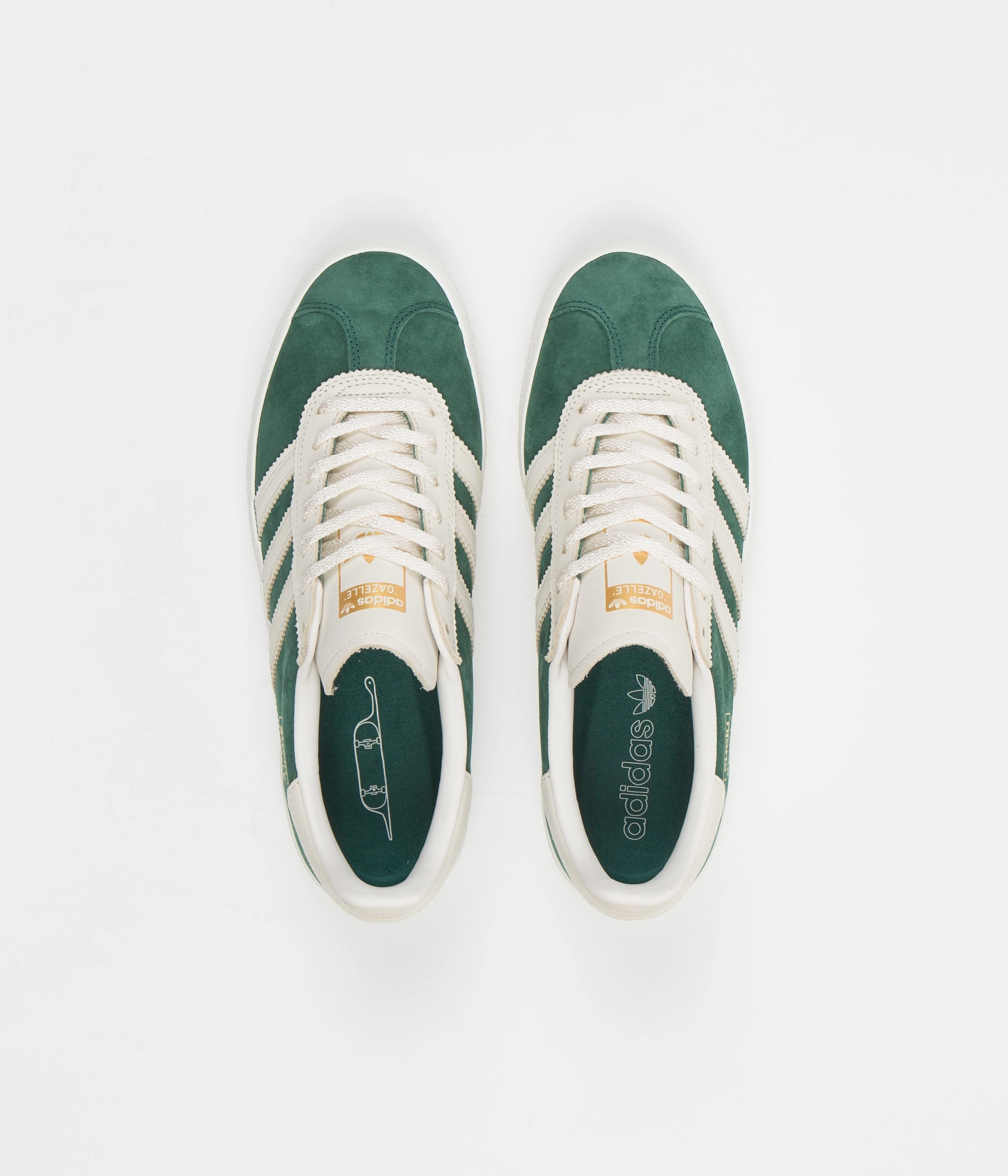 Adidas Shoe Laces Replacement Adidas Suciu Gazelle ADV Shoes - Collegiate Green / Chalk White / Chalk White