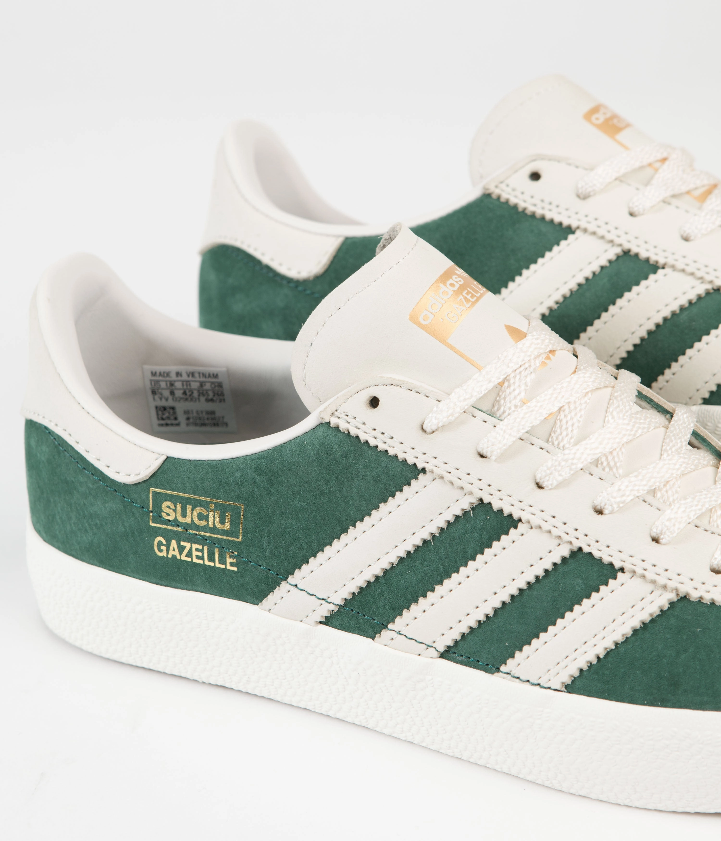 Adidas Suciu Gazelle ADV Shoes - Collegiate Green / Chalk White / Chalk White Adidas Zx 2k Boost Shoes