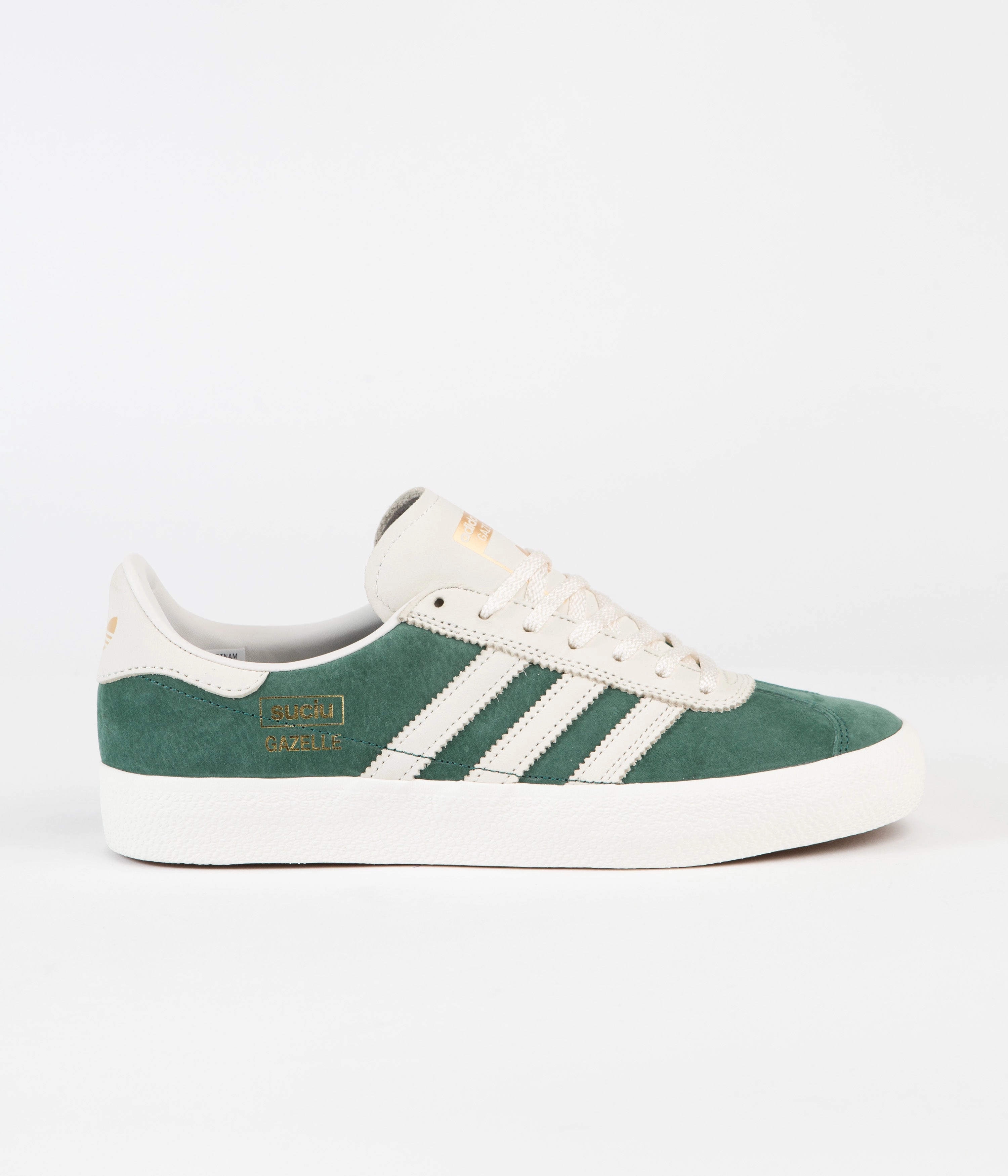 Adidas Adizero Cybersonic Tennis Shoe Adidas Suciu Gazelle ADV Shoes - Collegiate Green / Chalk White / Chalk White